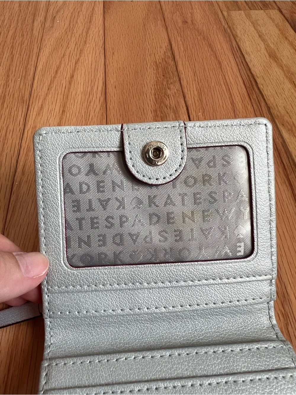 Kate Spade New York Silver Glitter Small Wallet